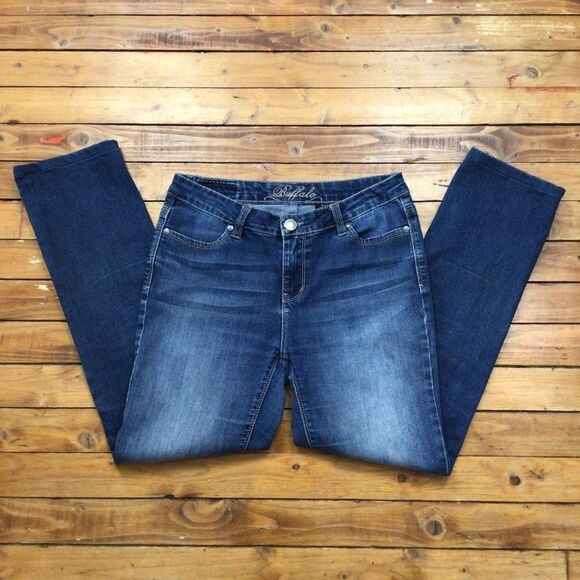 BUFFALO David Bitton jeans straight leg low rise stretchy soft denim size 4 - Picture 2 of 12